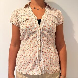 Floral Button-Up Blouse